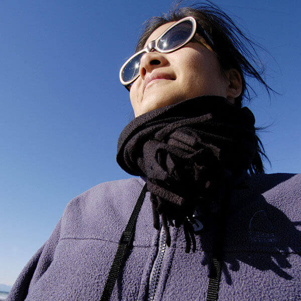 Woman Looking into the Sky